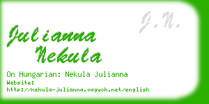 julianna nekula business card